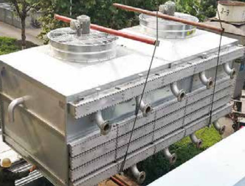 煤焦化气源冷却施工现场